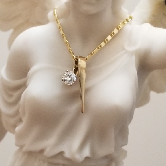 Sale! Vintage unique 14k diamond .65 carat pendant charm - Picture 10 of 14